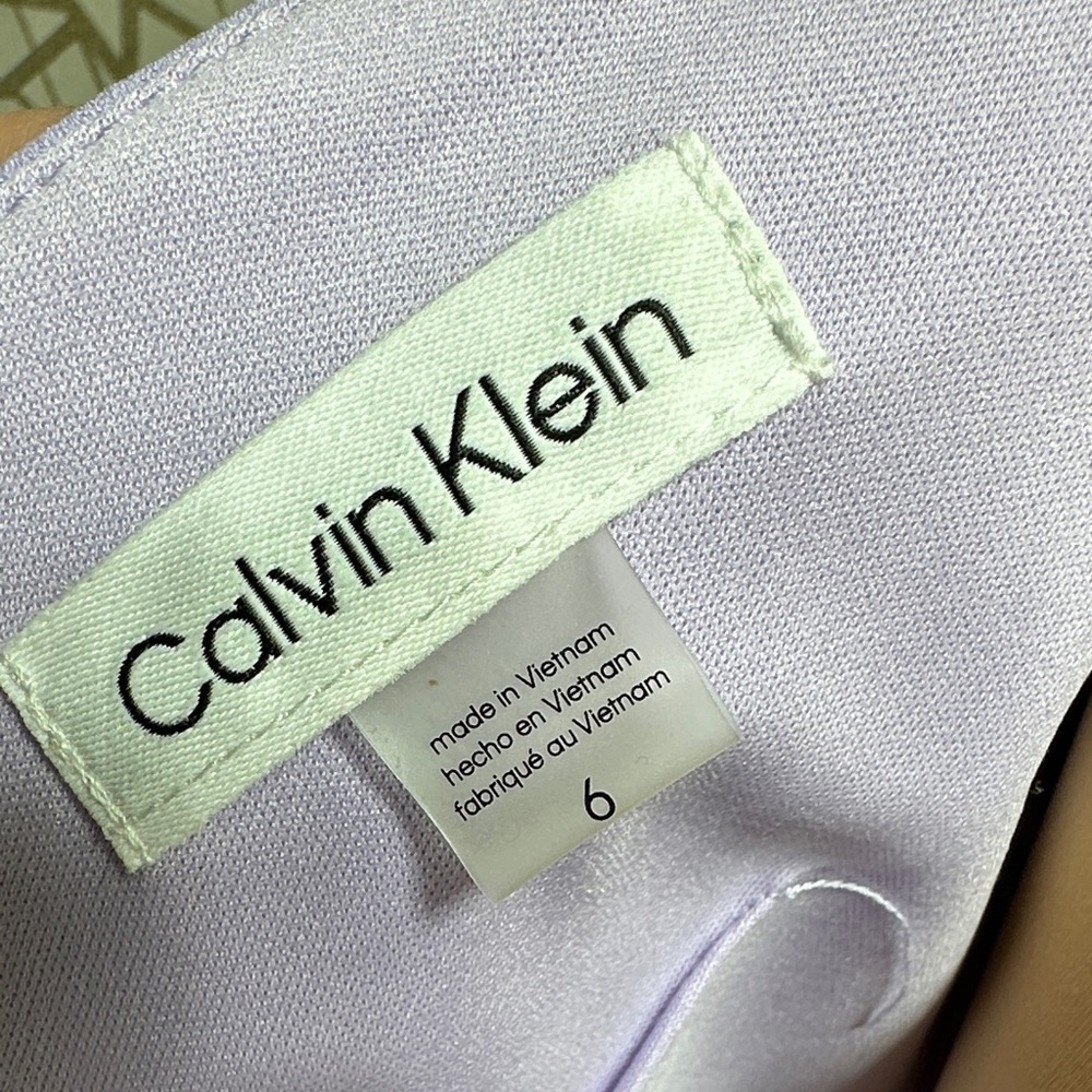 Calvin Klein Lavender Long Sleeve Dress - Picture 2 of 16